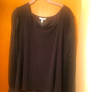NWT Maurices Square Neck Sheer Blouse Sz 2X